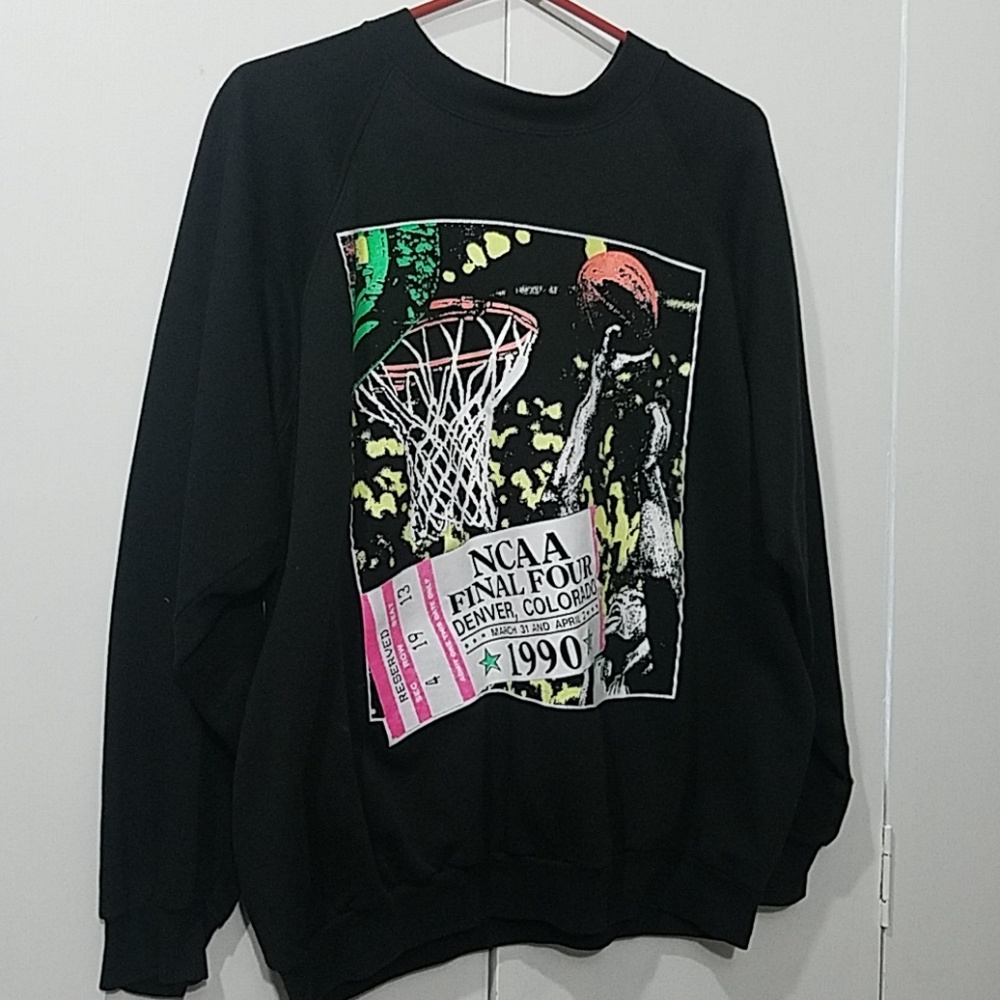 1990 Vintage NCAA Final Fourway dr qef Sweatshirt